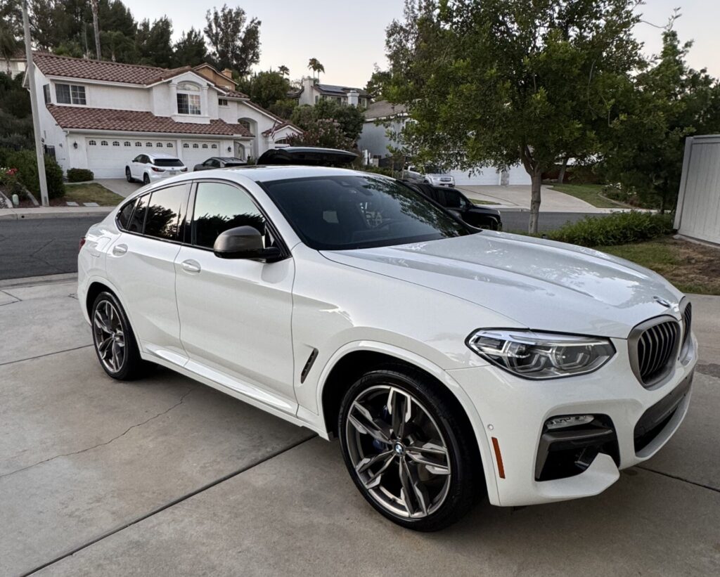 a white bmw after a ceramic coating in riverside, ca